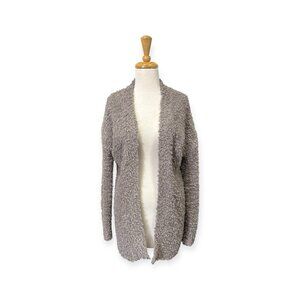 Hollister Gray Fuzzy Open Front Cardigan Size S Small